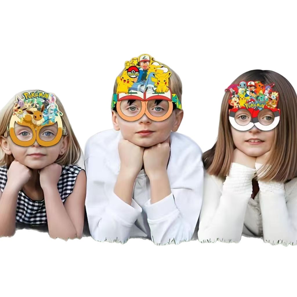 Pokémon-themed paper glasses.  - Cosplay Prop avaliação e preço