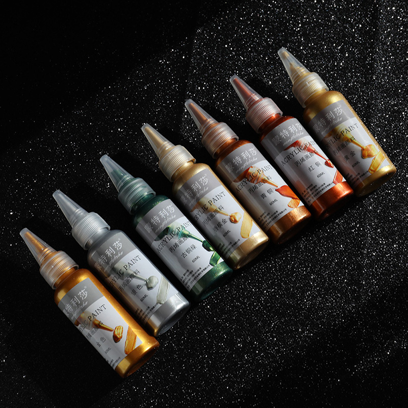 60ml Gold Paint Metallic acryl - Metallic Spray Paint avaliação e preço