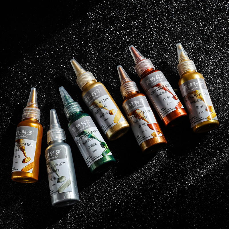 60ml Gold Paint Metallic acryl - Metallic Spray Paint avaliação e preço