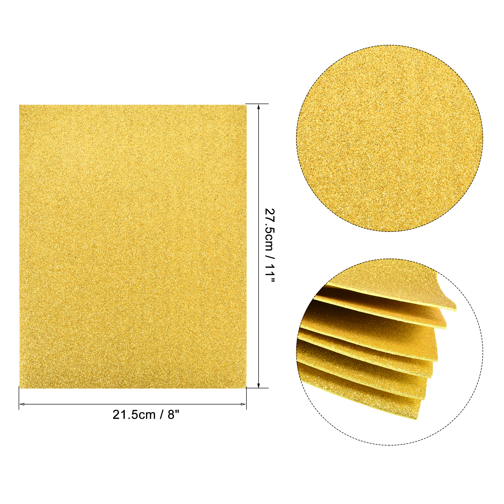 Uxcell 6pcs 2mm Thick Gold Pow - Eva Foam Sheet avaliação e preço