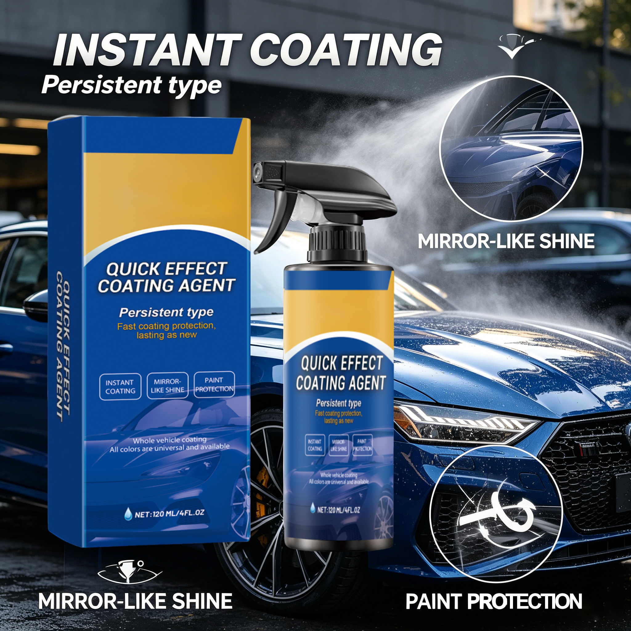 Car Quick Coating Agent Spray  - Metallic Spray Paint avaliação e preço