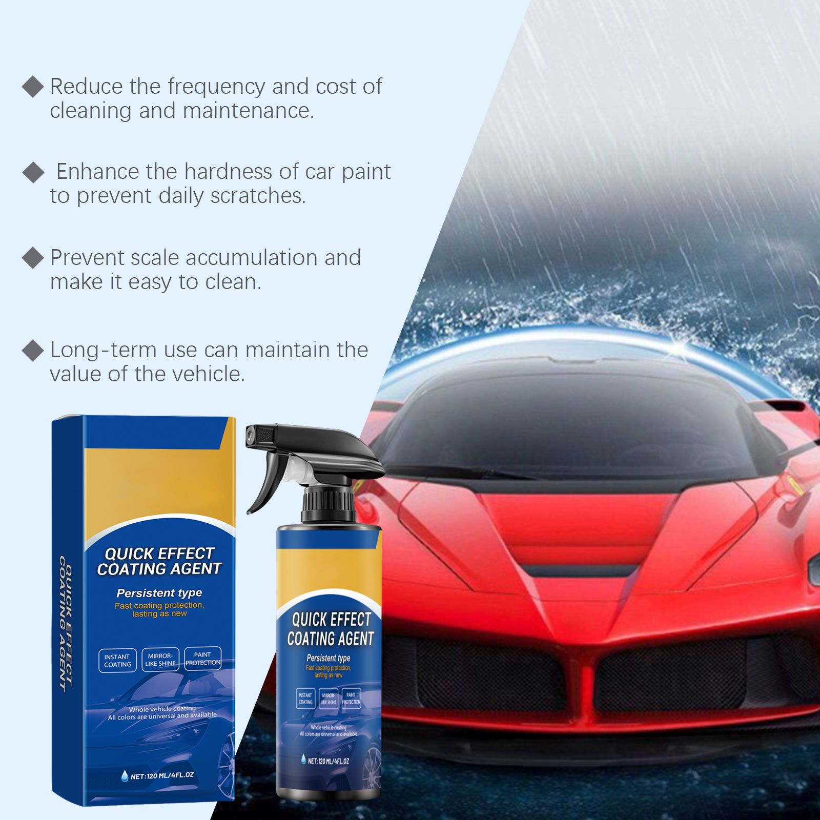 Car Quick Coating Agent Spray  - Metallic Spray Paint avaliação e preço