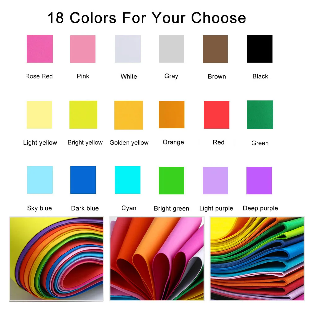 18 Colors 2mm Thick Colorful   - Eva Foam Sheet avaliação e preço