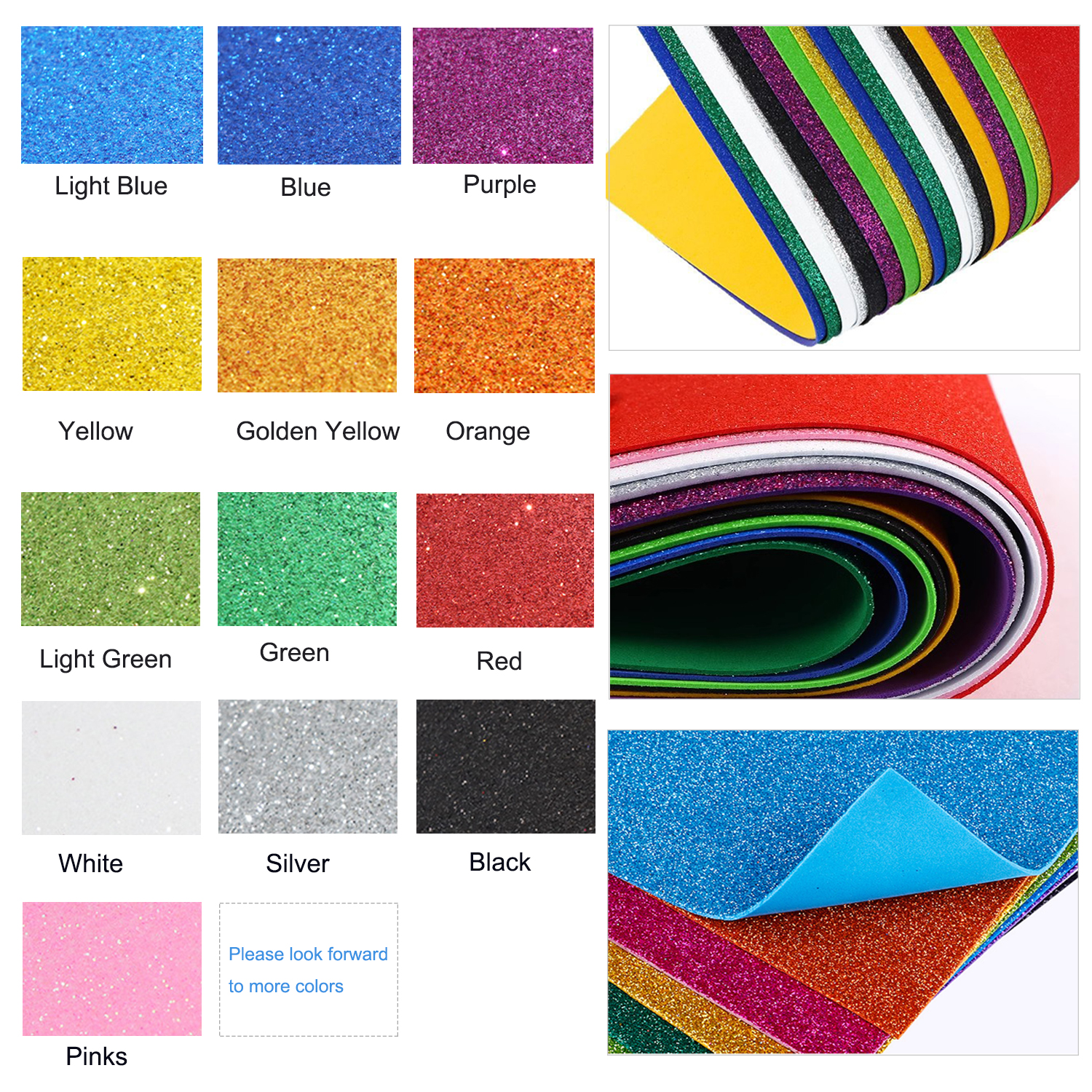 1pcs Sparkling Golds EVA Foam  - Eva Foam Sheet avaliação e preço